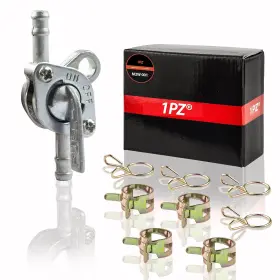 1pz M2w-001 In-line Gas Fuel Shut Off Petcock Fits 6mm 1/4 Inch Or 3/16 Id Hose