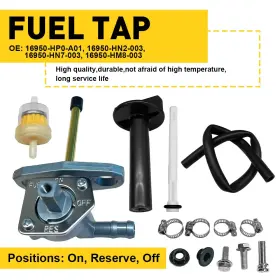 Auxito 16950-hp0-a01 Fuel Tank Petcock Valve And Line For Honda Foreman 400 Trx400fw 4x4 1997-2003