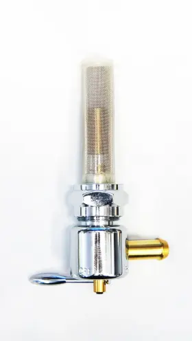 22601 Bikers Choice Petcock 22 Mm Chrome Round Billet Right Outlet 75-06 Harley Or Custom