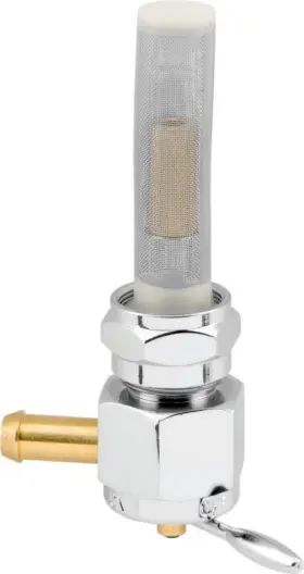 Bikers Choice 887337429038 Chrome Hex Petcock 22mm Left Outlet