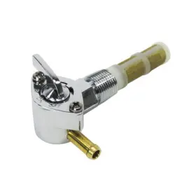 Bpd-80204 Billet Proof Designs 3/8 Inch Npt Filtered Petcock With 90 Degree Elbow Shut Off Valve - Chrome Plated