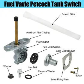 Carpopart 766549220254 Pack 1 Atv Fuel Gas Petcock Valve Switch Kit For Honda Rancher 350 Trx350 #3