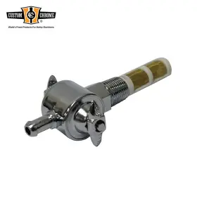 688254 Custom Chrome Wing Type Fuel Gas Valve Fit For Harley 3/8npt Petcock Outlet 1955-74 Xl