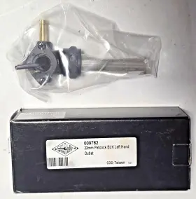 009782 Cycle Standard Harley 22mm Petcock Black Left Hand Outlet New