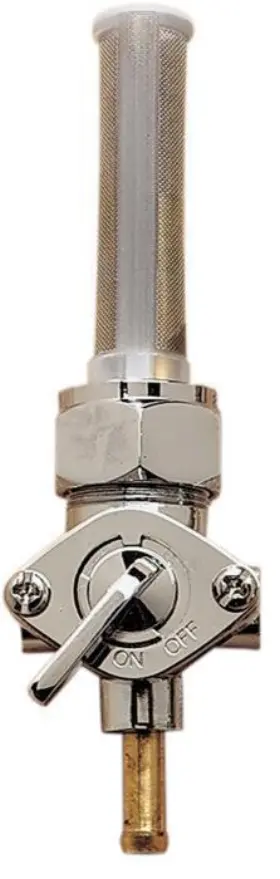 139566 Drag Specialties Ds Original-style Fuel Petcock Straight Chrome Harley Davidson #139566