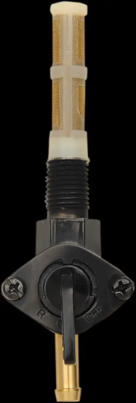 T03-0075b Drag Specialties 705-0304 Fuel Petcock - Downward Gloss Black 1/4 Inch Npt