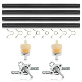 Fittasticy 710414566008 2x 1/4 Inch Inline Gas Fuel Shut Off Valve Switch Petcock For Pocket Bike Atv Taotao