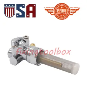 Fixingtoolbox 887878507615 For Dyna Electra Road Glide Fatbob Fatboy Lo Carbman Gas Tank Fuel Valve Petcock