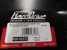 820-52237 Hard Drive Black Right Facing Fuel Valve Petcock Harley Davidson And Choppers 1975 Up #2