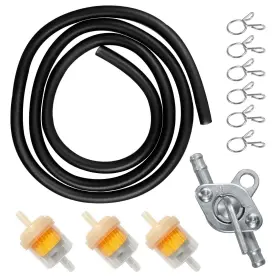 Holato 749749947312 Gas Fuel Line Hose Clamps Filters With Inline Shut Off Valve Petcock Set