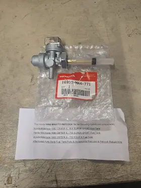16950-ma4-771 Honda Oem Genuine Fuel Gas Petcock Valve 1982 Cb750k Cb750f Cb900f
