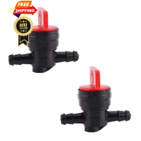 Hzongmingzt Hz-m011 2 Pcs Petcock Fuel Tank Tap 1/4 Inch Inline On/off 10.372 Cubic Inches