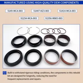 5149-mca-003 Jinfannibi Fork Bushing And Seal Rebuild Kit For Honda Goldwing 1800 Gl1800 2001 2002- 2012 #2