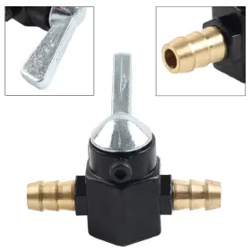 Kabusikikaisya-kawausa 550745956310 8mm Motorcycle Inline Petrol On-off Fuel Tap Gas Valve Petcock Black
