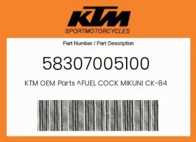 58307005100 Ktm Genuine Fuel Cock Mikuni Ck-84 -