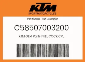 Ktm C58507003200 Genuine Fuel Cock Cpl. -