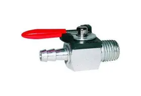 15-0997 Motion Pro Fuel Inline Valve 1/4 Inch Pipe Thread And Barbed