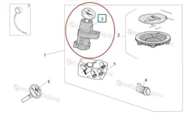 B063859 Moto Guzzi B064277 Oem Main Switch Steering Lock Ignition Set Breva Norge Sport