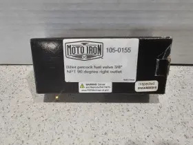 105-0155 Moto Iron Fuel Petcock Billet 3/8 Inch Npt 90 Degree Right Outlet