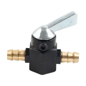 77usa Motorshop 550743498300 Inline Petrol On-off Fuel Tap Gas Valve Switch Petcock 8mm Black Motor #3