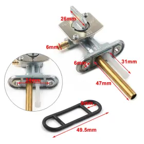 Motorshop168 550727226875 Fuel Tank Valve Petcock Switch Fit Yamaha Big Bear Yfm350 Kodiak 400 Grizzly 660 #2