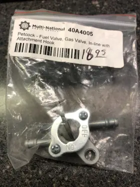 40a4005 Multi-national Petcock Fuel Valve Gas In-line With Attachment Hook