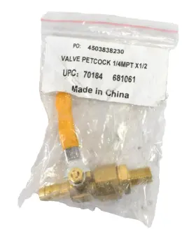 Norton 70184681061 Valve Petcock 1/4 Inch Mpt X 1/2 Compatible With Masonry Saw