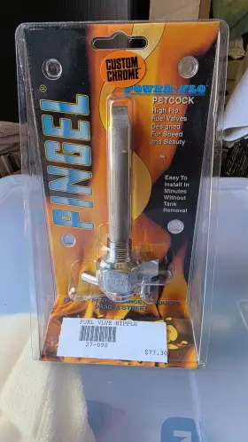 26-602 Pingel Power-flo Fuel Valve Hi-flow Performance Petcock Nipple Down 3/8 Usa