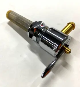 Rcp21370 Rivercity Chrome High Flow Fuel Valve Petcock Harley 90 Degree Right Outlet 3/8 Inch Spigot #3