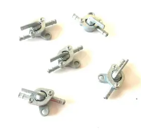 Shueysales 787177425309 5pc 1/4 Inch Universal Metal Inline Fuel Petcock Shut Off Switch Gas Atv Fpc14 Us