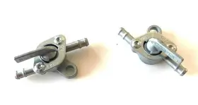 Shueysales 787177425316 2pc 1/4 Inch Universal Metal Inline Fuel Petcock Shut Off Switch Gas Atv Fpc14 Us