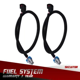Ie476385es Shzaitor 2 Pcs Fuel Injector Plug For 2012-2013 Polaris Ranger Xp 800 Gray Black