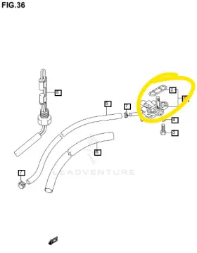 44300-19f00 Suzuki 44300-19f01 New Oem Cock Assy Fuel