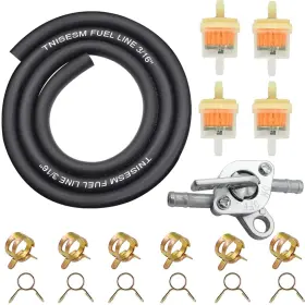 C-040 Tnisesm Gas Fuel Line Hose With Filters Inline Shut Off Valve Petcock Se