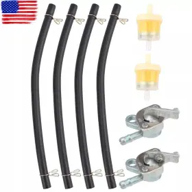 Topgearsltd 710414140390 2x 1/4 Inch Inline Gas Fuel Shut Off Valve Switch Petcock For Pocket Bike Atv Taotao