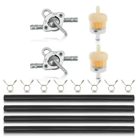 Topgearsltd 710414145470 2x 1/4 Inch Inline Gas Fuel Shut Off Valve Switch Petcock For Pocket Bike Atv