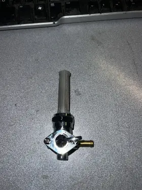 35-0403 V-twin Chrome Petcock With Right Outlet And Nut For Harley Davidson By