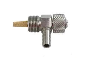 V-twin Manufacturing 35-2450 Stainless Steel 90 Rotary Petcock 3/8 Inch For Custom Harley Models