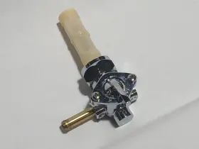 35-9193 V-twin Manufacturing Chrome Petcock Fuel Valve - Left 90 22mm For Harley Davidson #2
