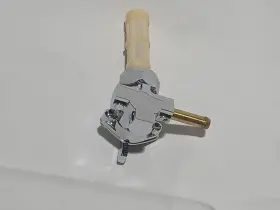 35-9193 V-twin Manufacturing Chrome Petcock Fuel Valve - Left 90 22mm For Harley Davidson #3