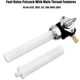 35-0222 Vehicle Fit For Harley Flst Fxst Flt Fxd 1995-2001 Fuel Valve Petcock Male Thread Us #3