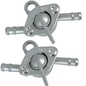 Zlsrqf-2g Wvapzwr 2pcs 3/16 Inline Gas Fuel Petcock Shut Off Valve Tank Tap Silver