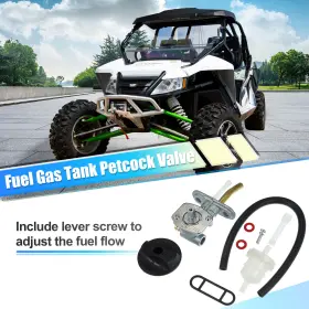 0470-344 X Autohaux 726215143751 1 Set Of Atv Fuel Gas Tank Petcock Valve With Lever Screw For Arctic Cat #2
