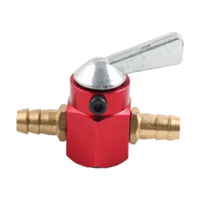 Yusen233 550740492974 Motorcycle Inline Petrol On-off Fuel Tap Gas Valve Petcock 8mm Red Usa #3