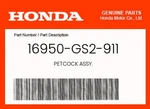 Honda Genuine Petcock Assy. 16950-GS2-911. Fixed Price $40.18.