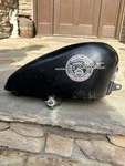 86'- 03' Stock Harley Sportster Fuel Tank Gas Reservoir Dented, Surface Rust. Fixed Price $100.00.