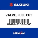 89480-52DA0-000 Suzuki Valve,fuel Cut 8948052DA0000, New Genuine Oem Part. Fixed Price $75.54.