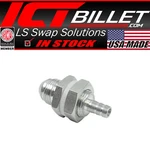 -8AN Straight To 5/16" Hose Barb Double Fuel Pump Tank Fitting Bulkhead Adapter. Fixed Price $18.99.