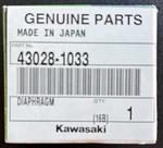 Kawasaki Oem Diaphragm 43028-1033. Fixed Price $19.79.